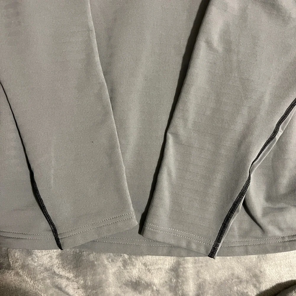 NWT Nike Pro Warm Men's Size L 1/4 Zip Training Top Gray Pullover 725033-066